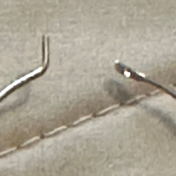 3/$15 Wine glass tag – stainless steel hoop, purple/white beads, crescent moon - Picture 8 of 11